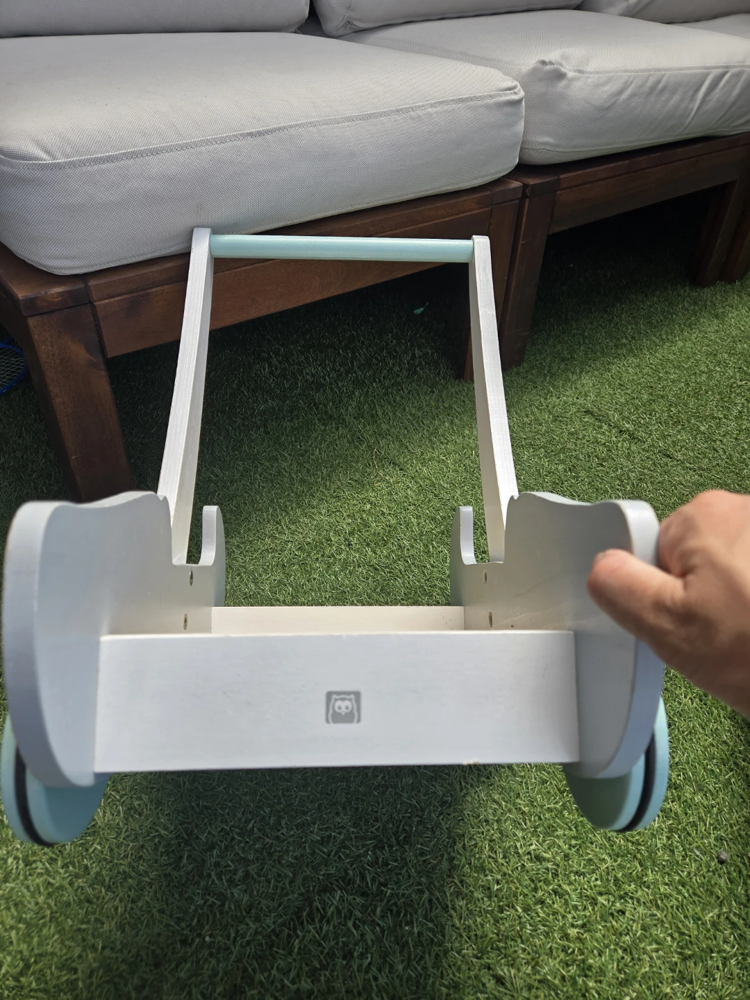 Baby toddler real wood push toy wagon - photo 2