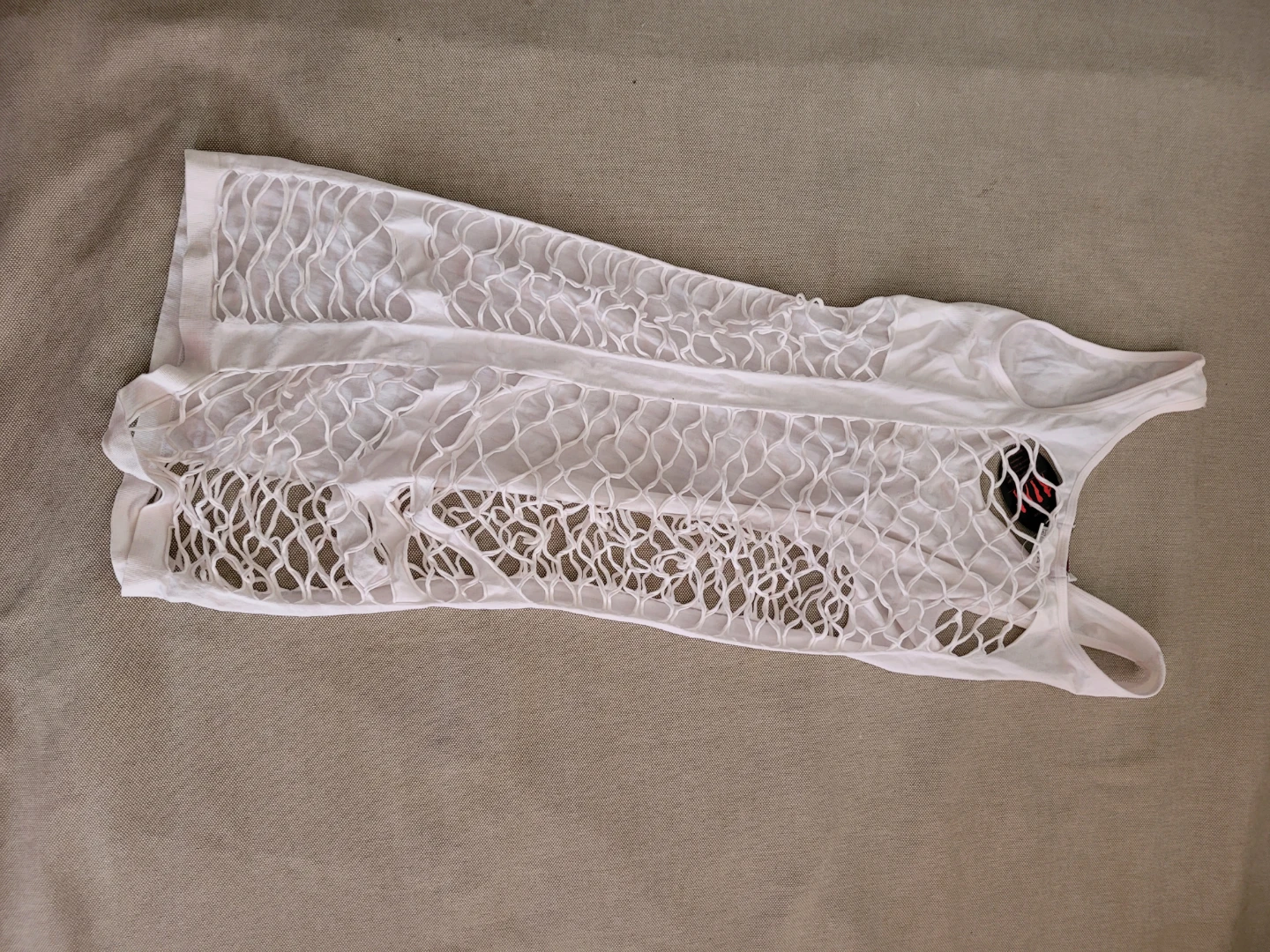 White Mesh Detail dress - photo 2
