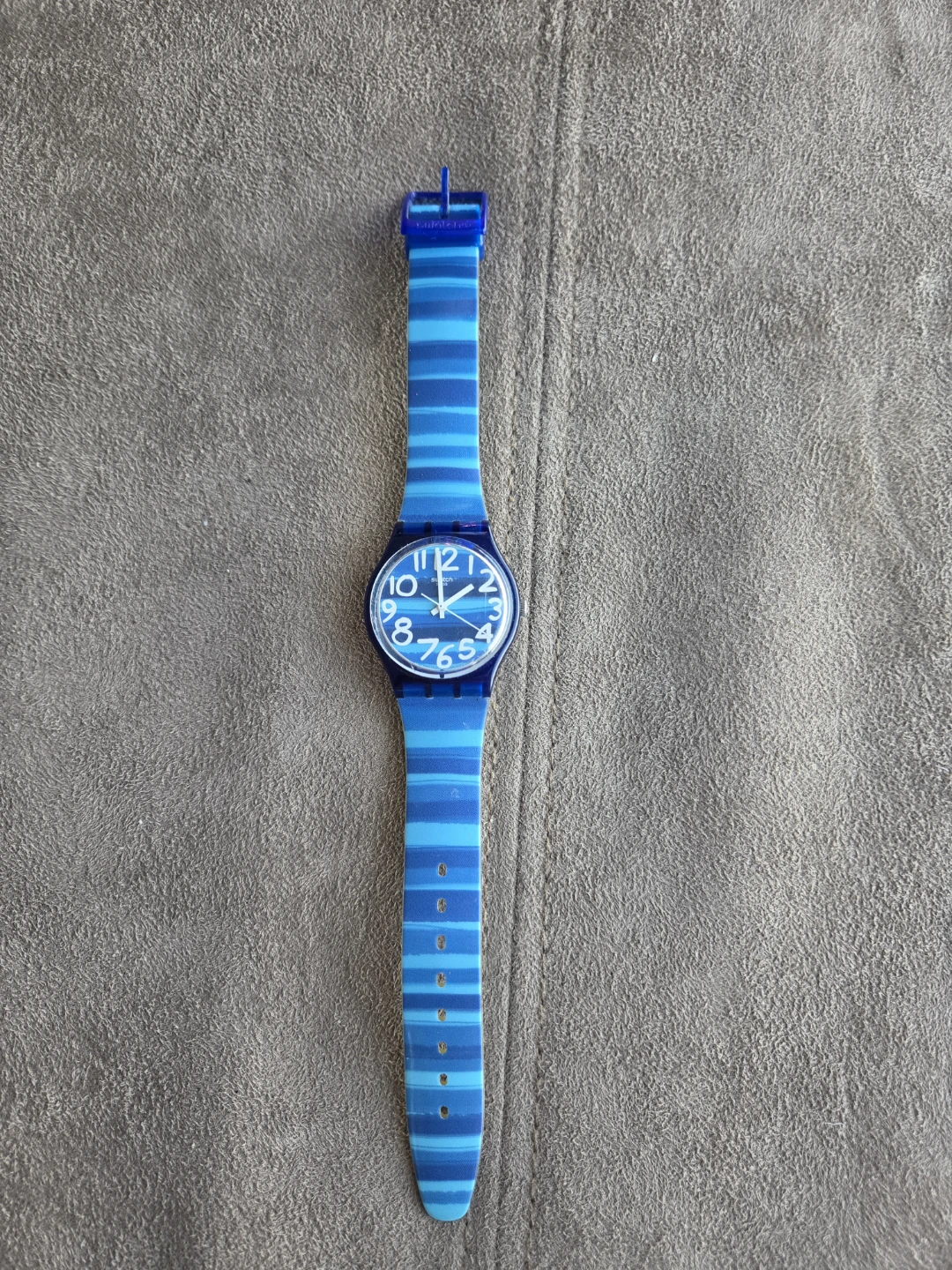 Swatch Watch Blue Striped