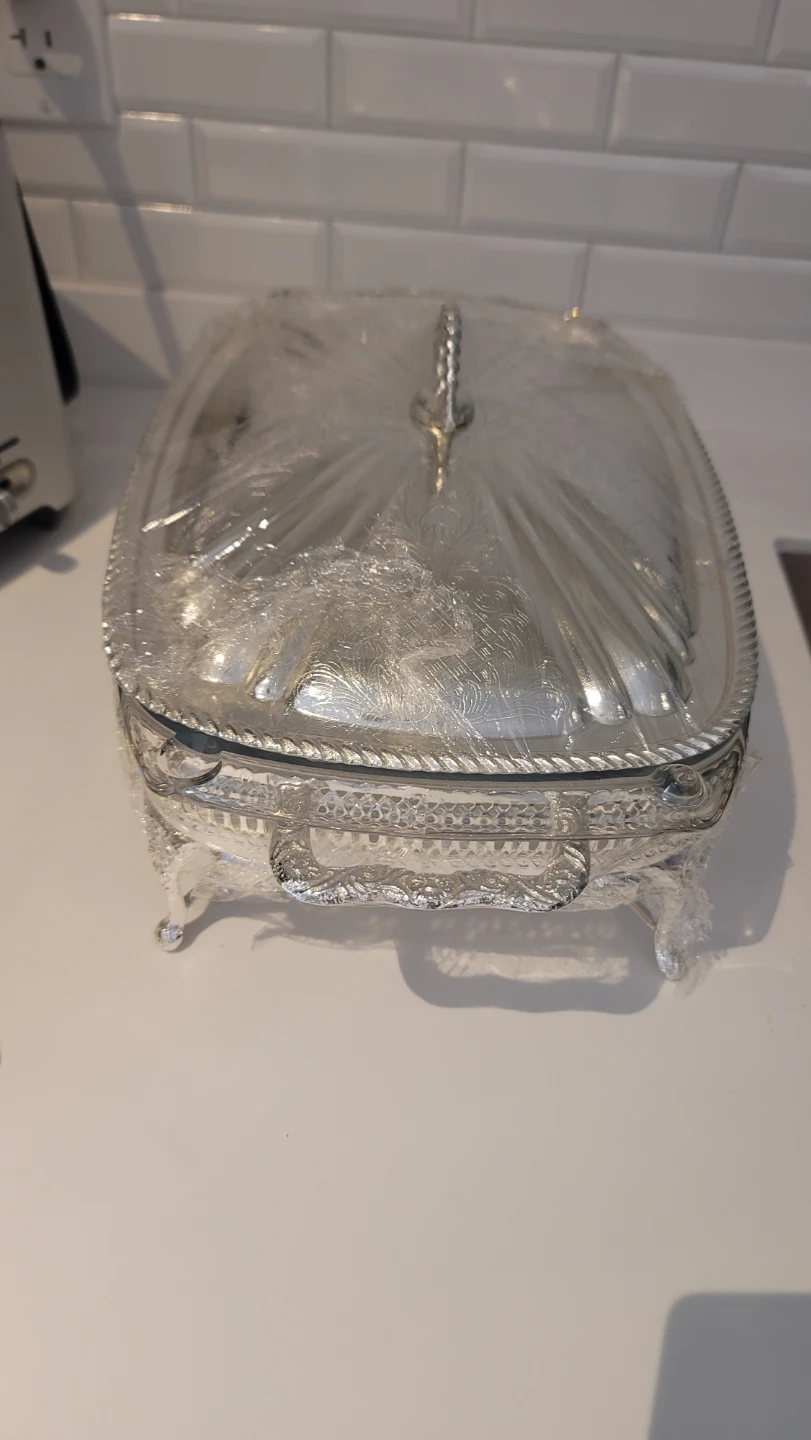 Silver Plated Chafing Dish with Lid