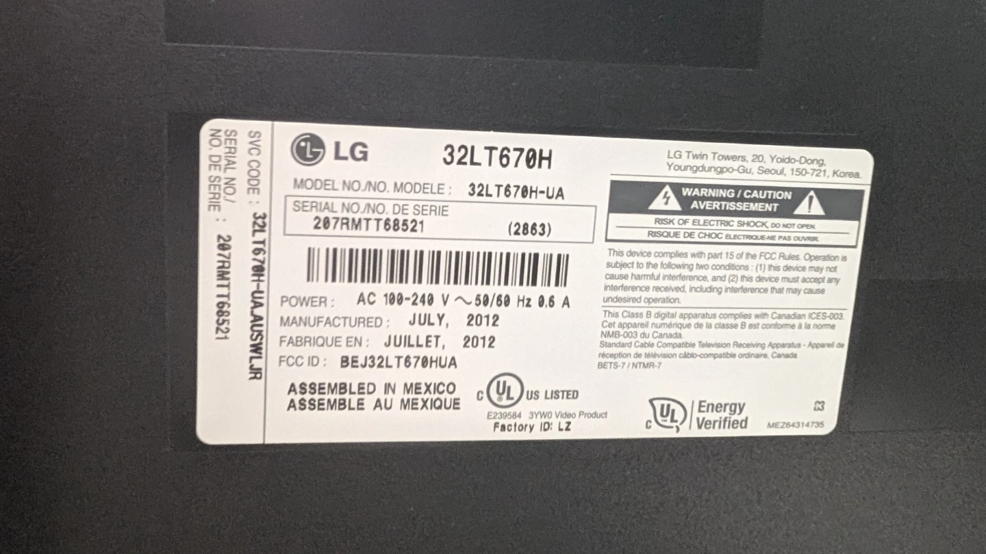 32" LG Television with Remote - photo 2