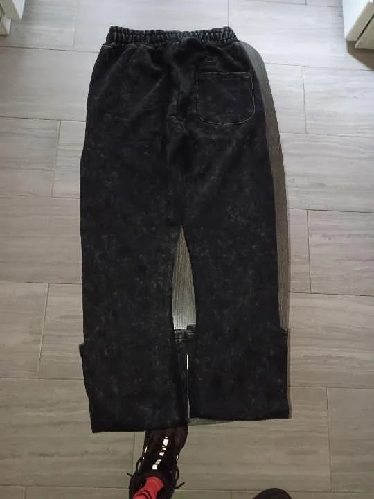 Black Acid Wash Hoodie and Jogger Set - photo 2