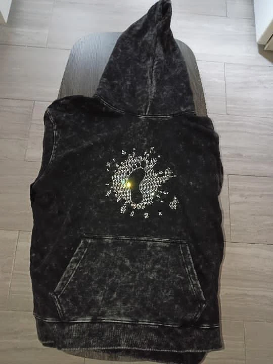 Black Acid Wash Hoodie and Jogger Set - photo 3