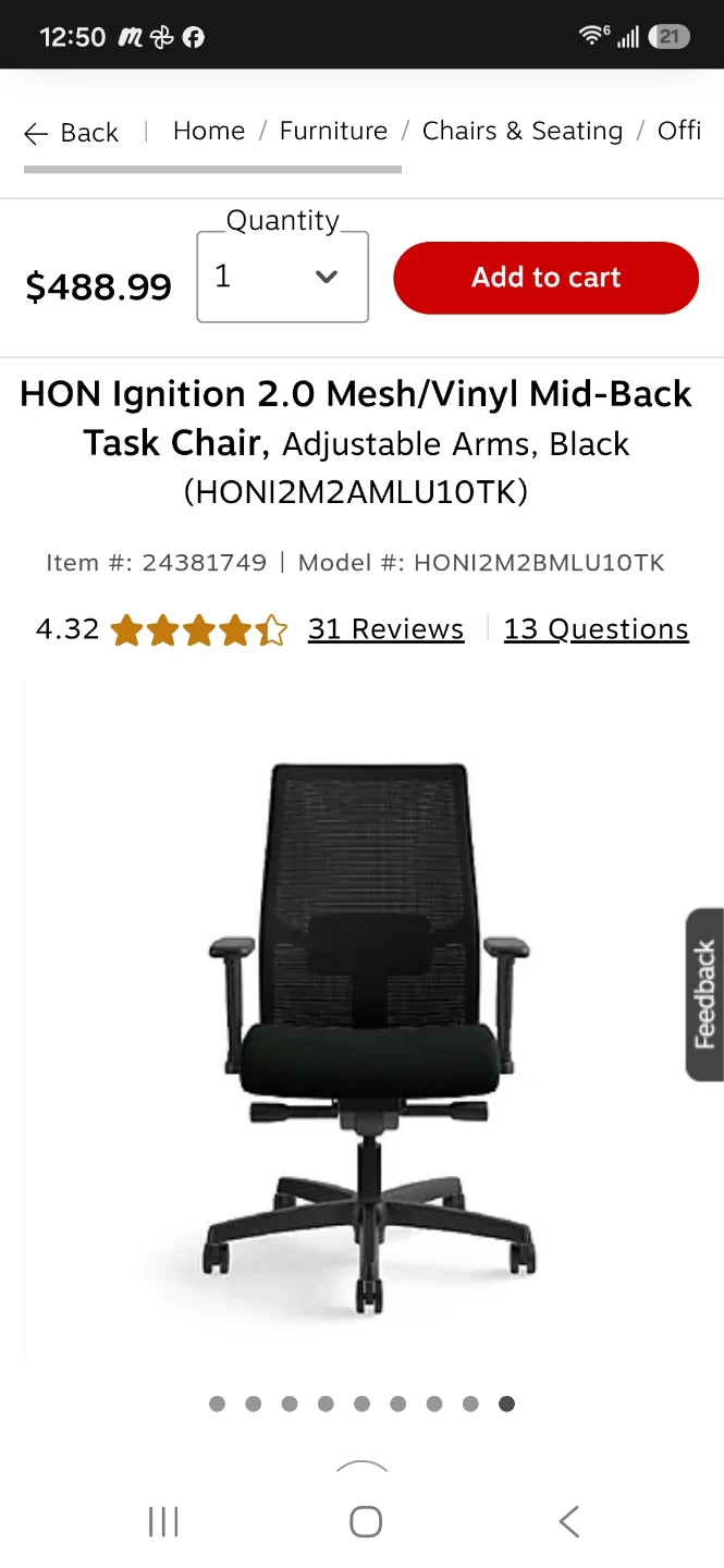 HON Task Chair - photo 3