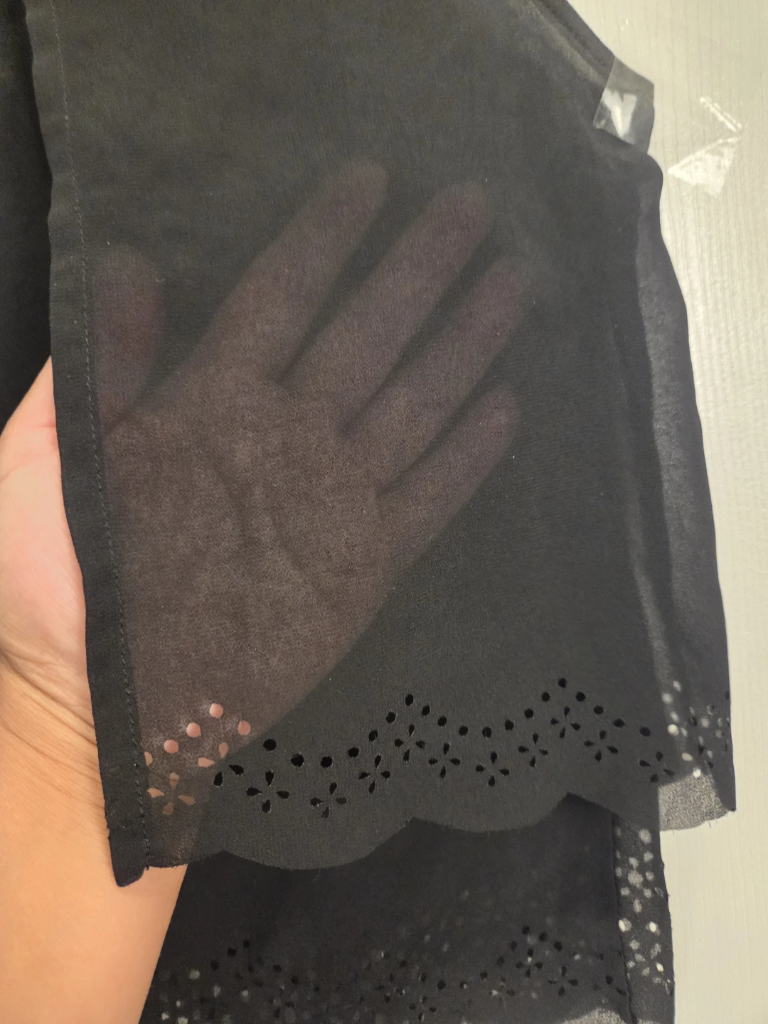 Black Chiffon Cutout Tank Top - photo 3