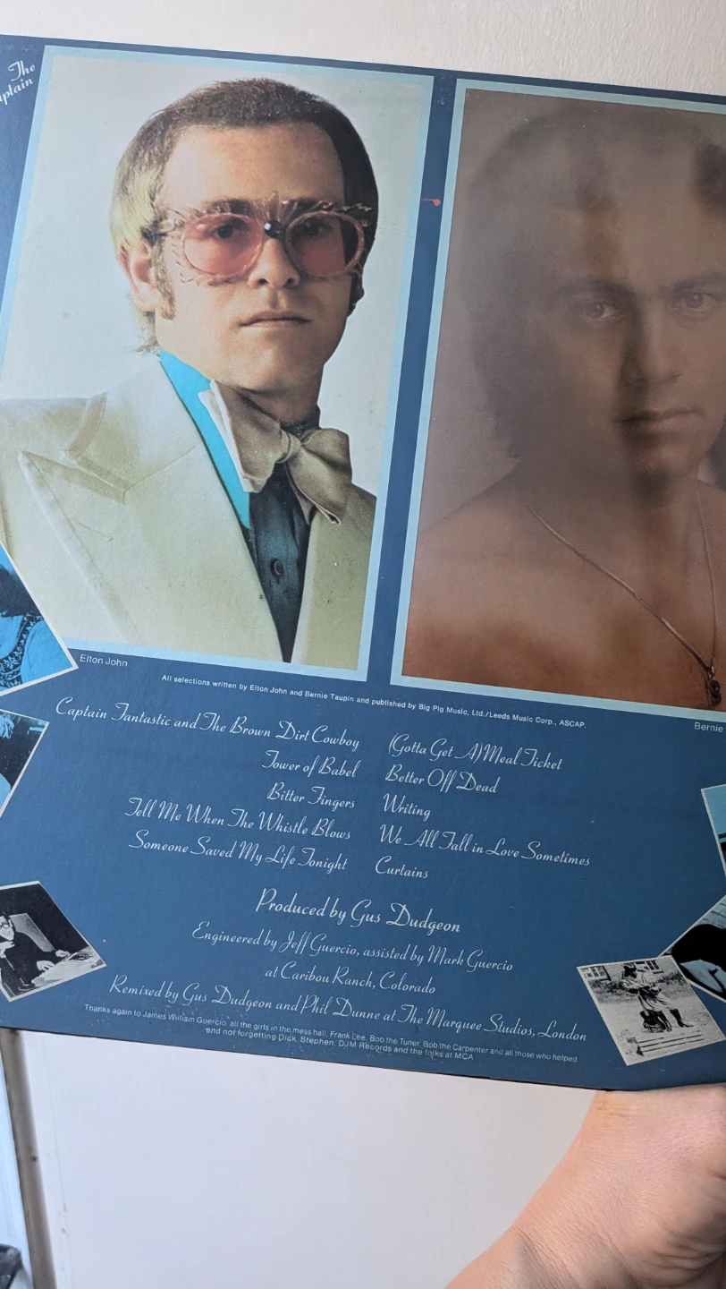 Elton John Captain Fantastic Brown Dirt Cowboy Vinyl Record - photo 4