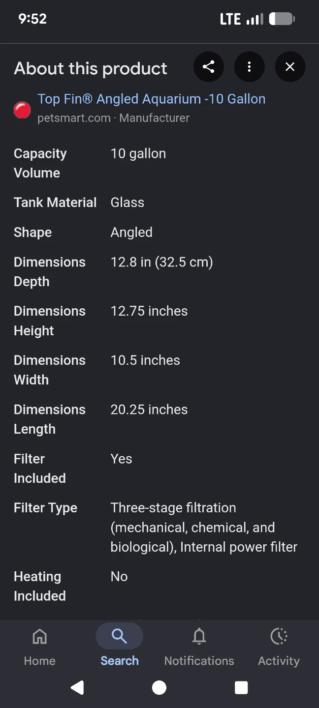 Aqueon Standard Glass Rectangle Aquarium - 2.5 Gallon - photo 2