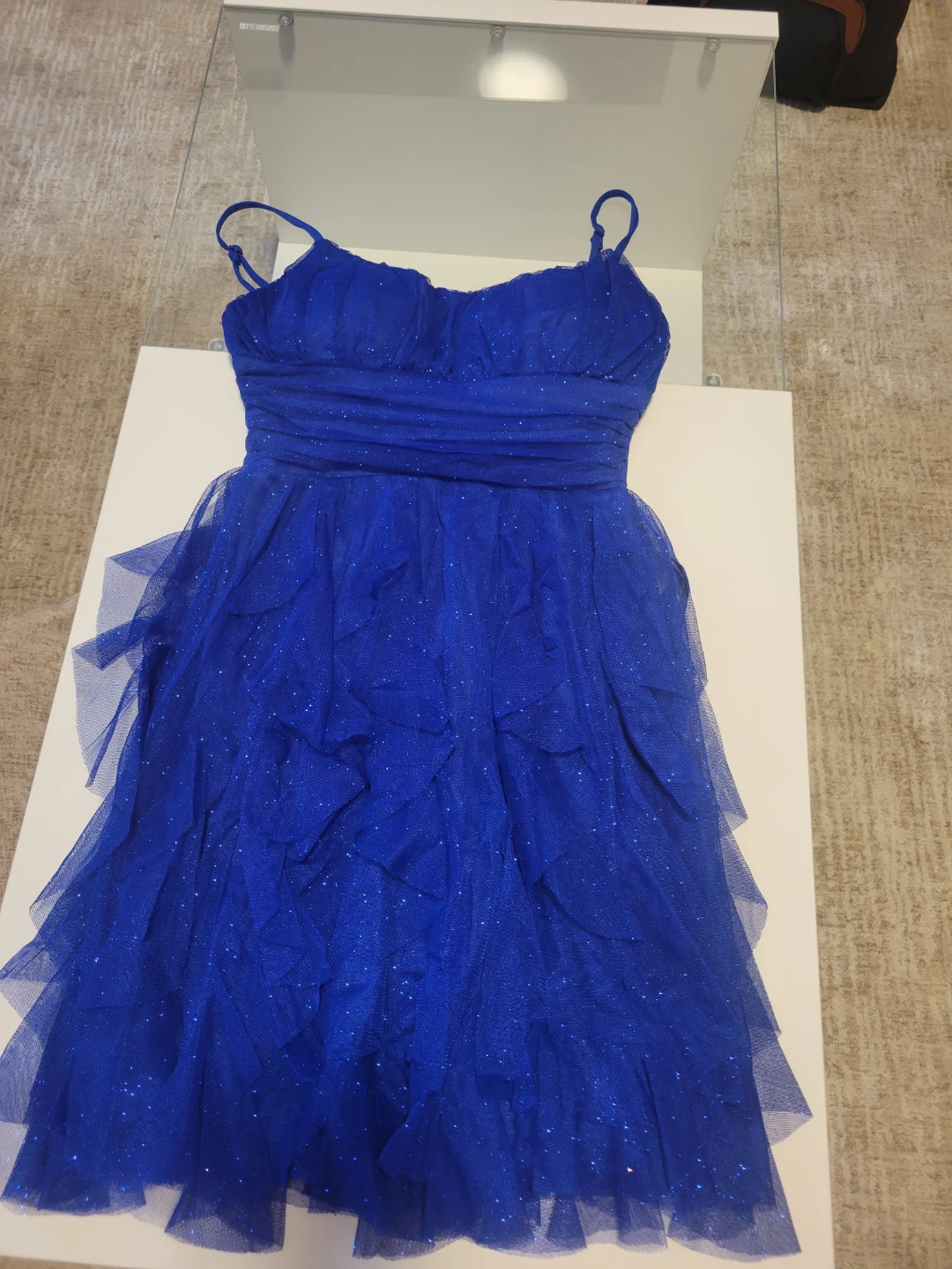 Royal Blue Sparkly Tulle Dress