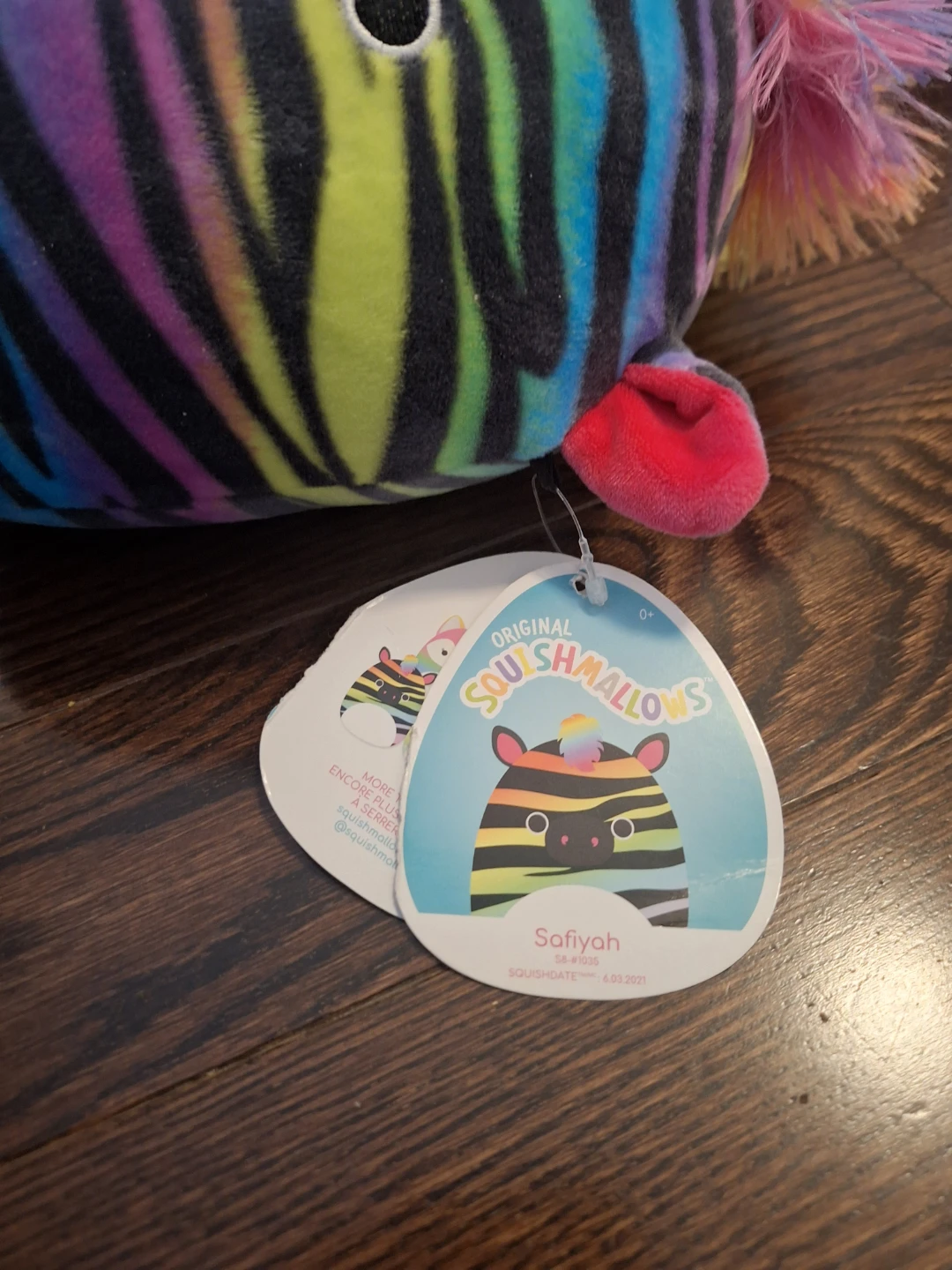Squishmallows Safiyah Rainbow Zebra Plush Toy - photo 3
