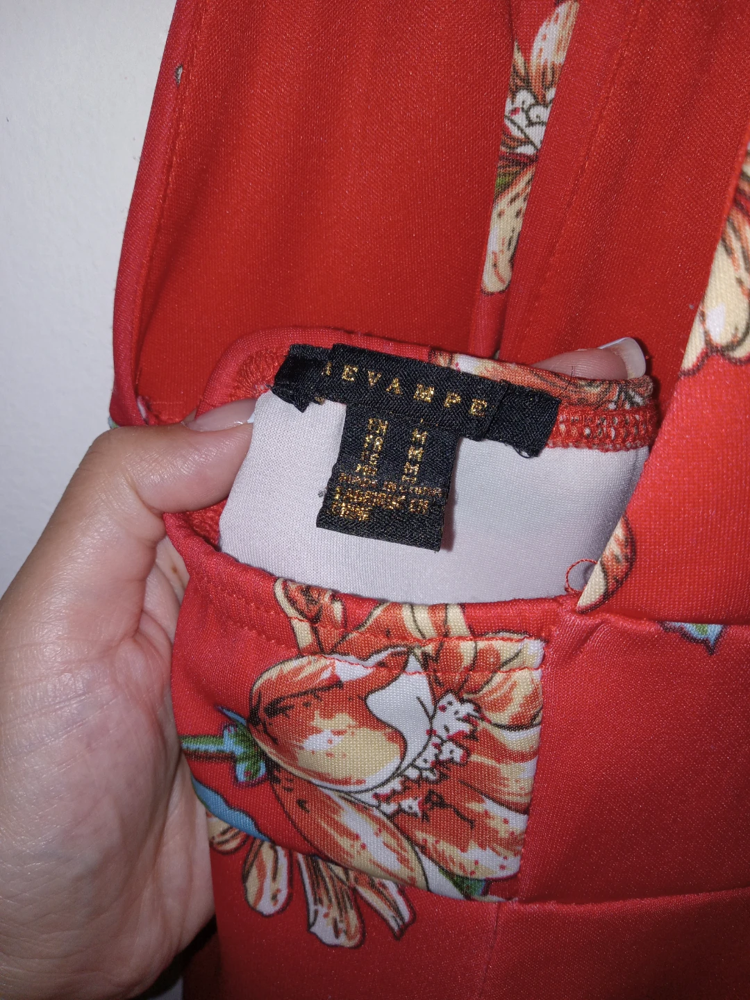 Levante Red Floral Halter Dress - photo 3