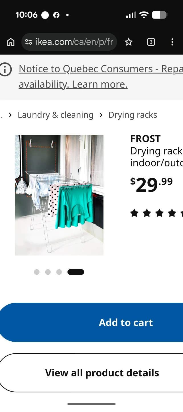 White Metal Drying Rack - photo 2