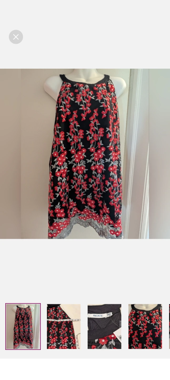 Ricki's Embroidered Sleeveless Blouse. XL NWT