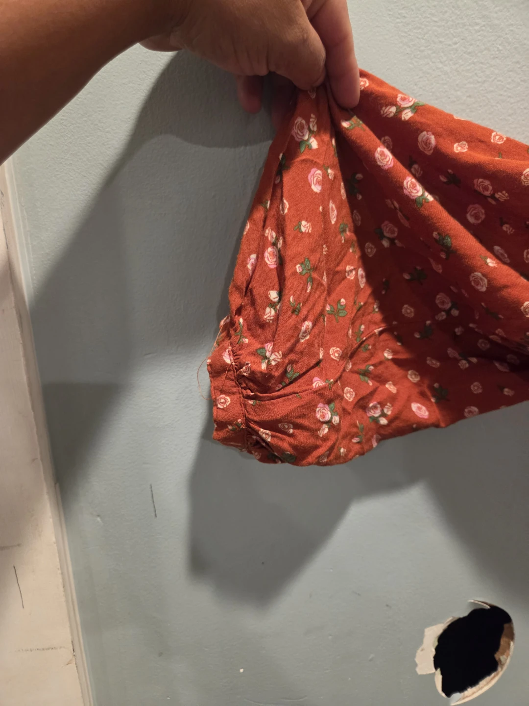 Rust Floral Button-Up Blouse - photo 4
