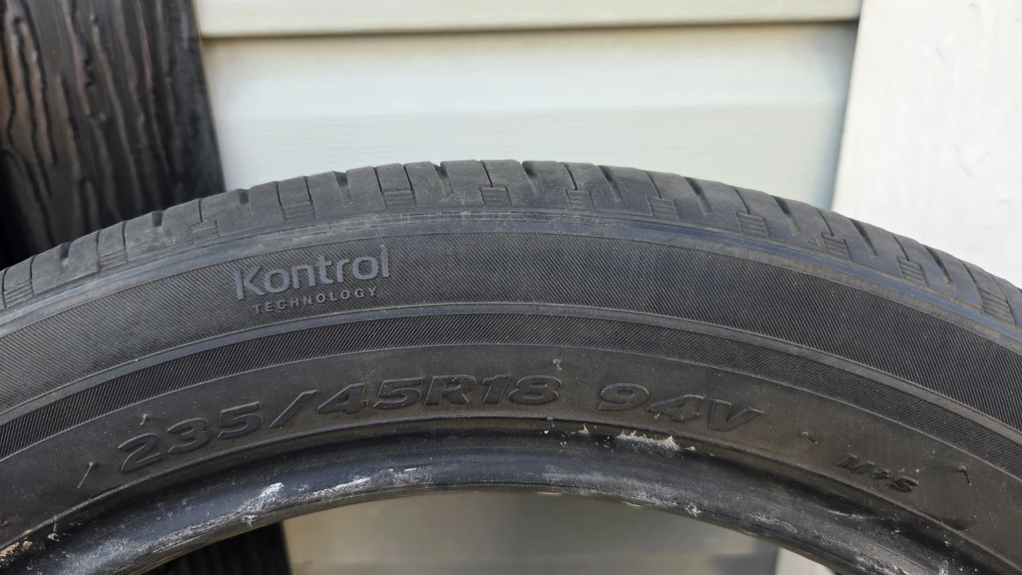 Set of 4 Hankook 235/45R18 All-Season Tires – 6/32 Tread - photo 4