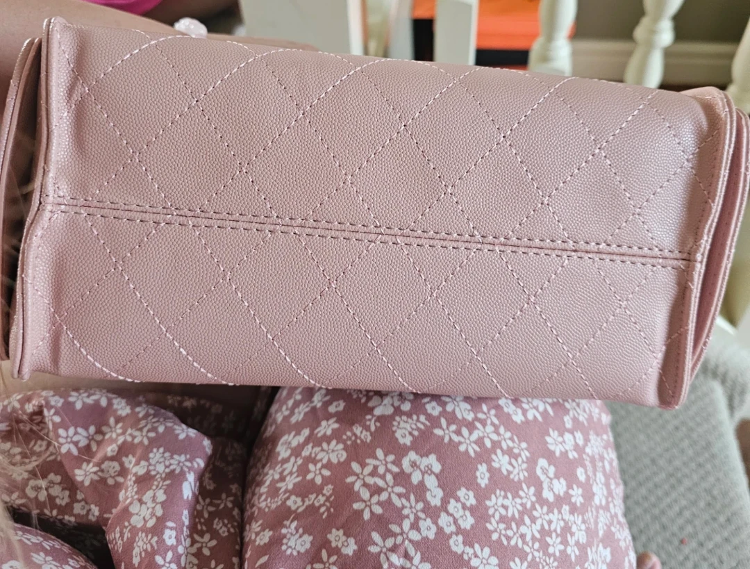 Pink Quilted Handbag with Chain Strap - photo 5
