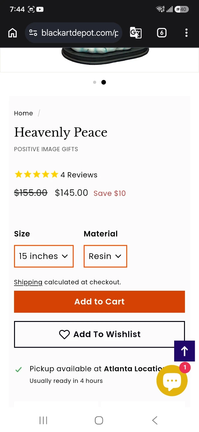 Heavenly Visions Heavenly Peace African American Angel Figurine - photo 2