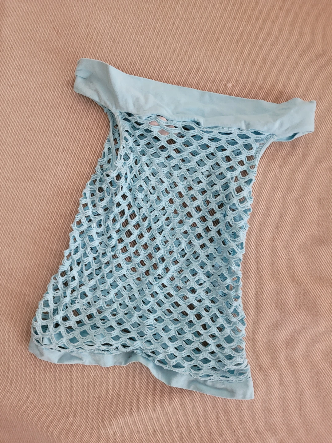 Blue Mesh Cover-Up
