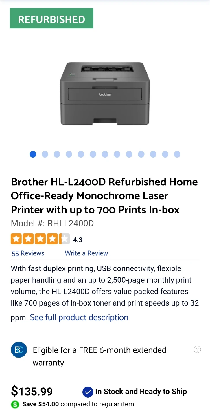 Brother HL-L2400D Monochromatic Printer - photo 2
