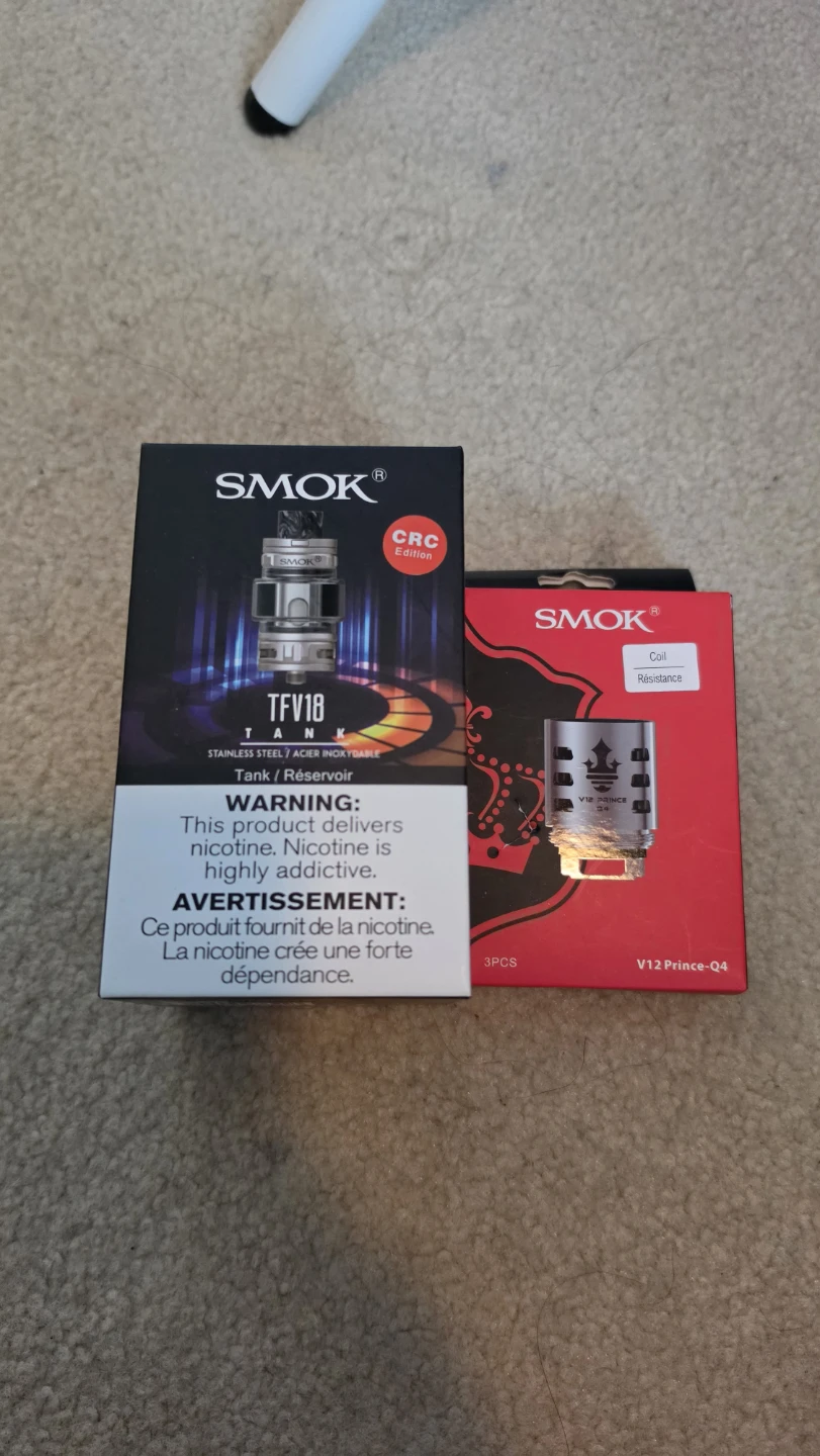SMOK TFV18 V12 Prince-Q4 Tank and Coils