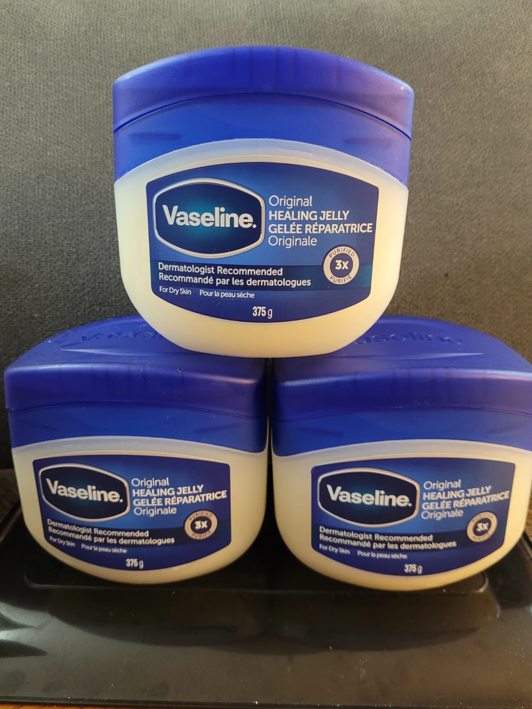 Vaseline Original Healing Jelly (3 x 375g Jars)
