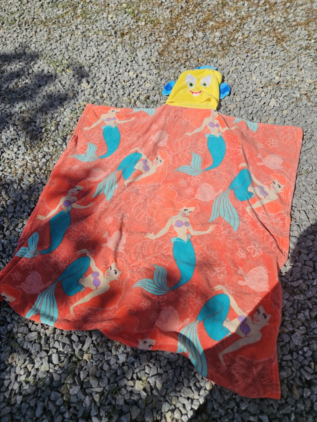 Kids Mermaid Hooded Poncho Blanket