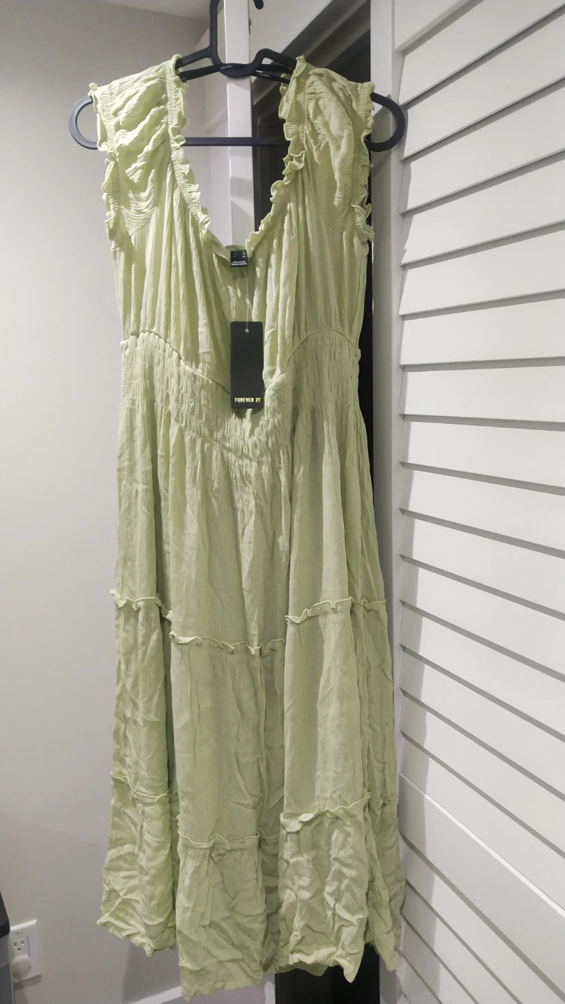 Forever 21 Green Tiered Dress XL
