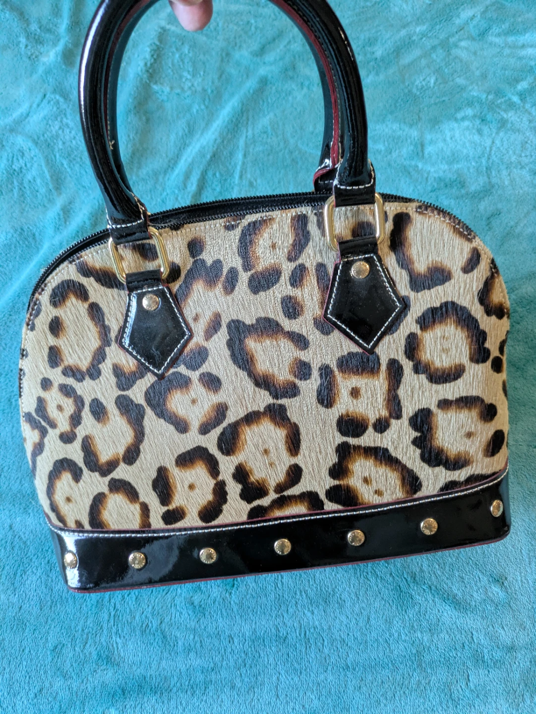 Arcadia Leopard Print Satchel Handbag