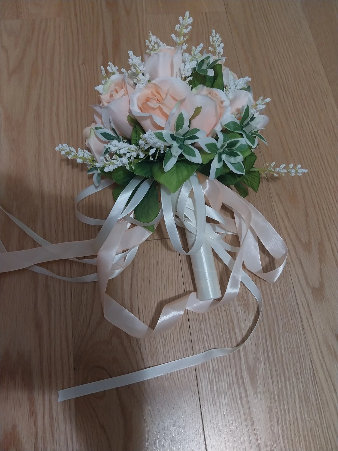 Rose Bridal Bouquet with Ribbons for Wedding or Special Event