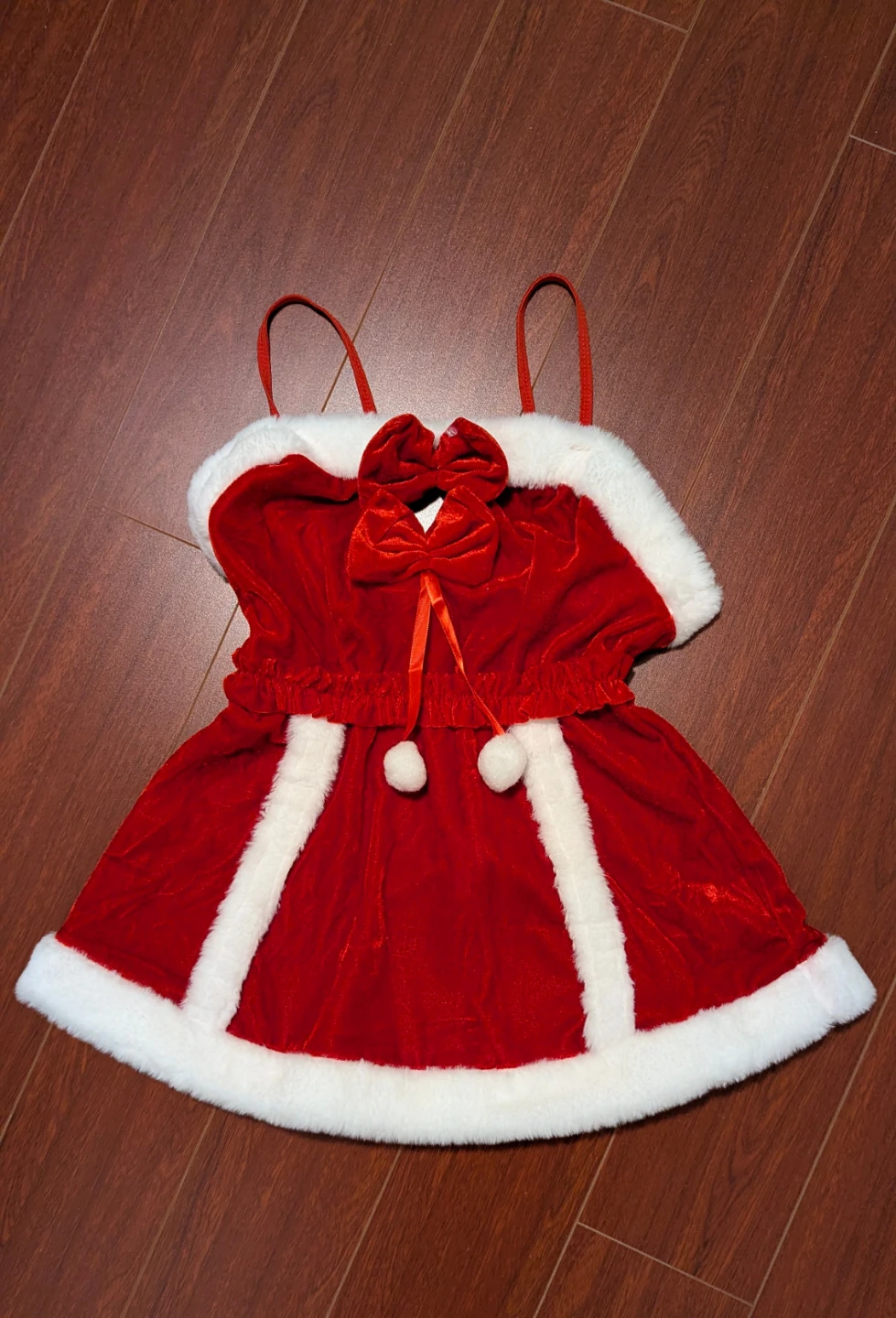 Red Santa Dress with White Fur Trim