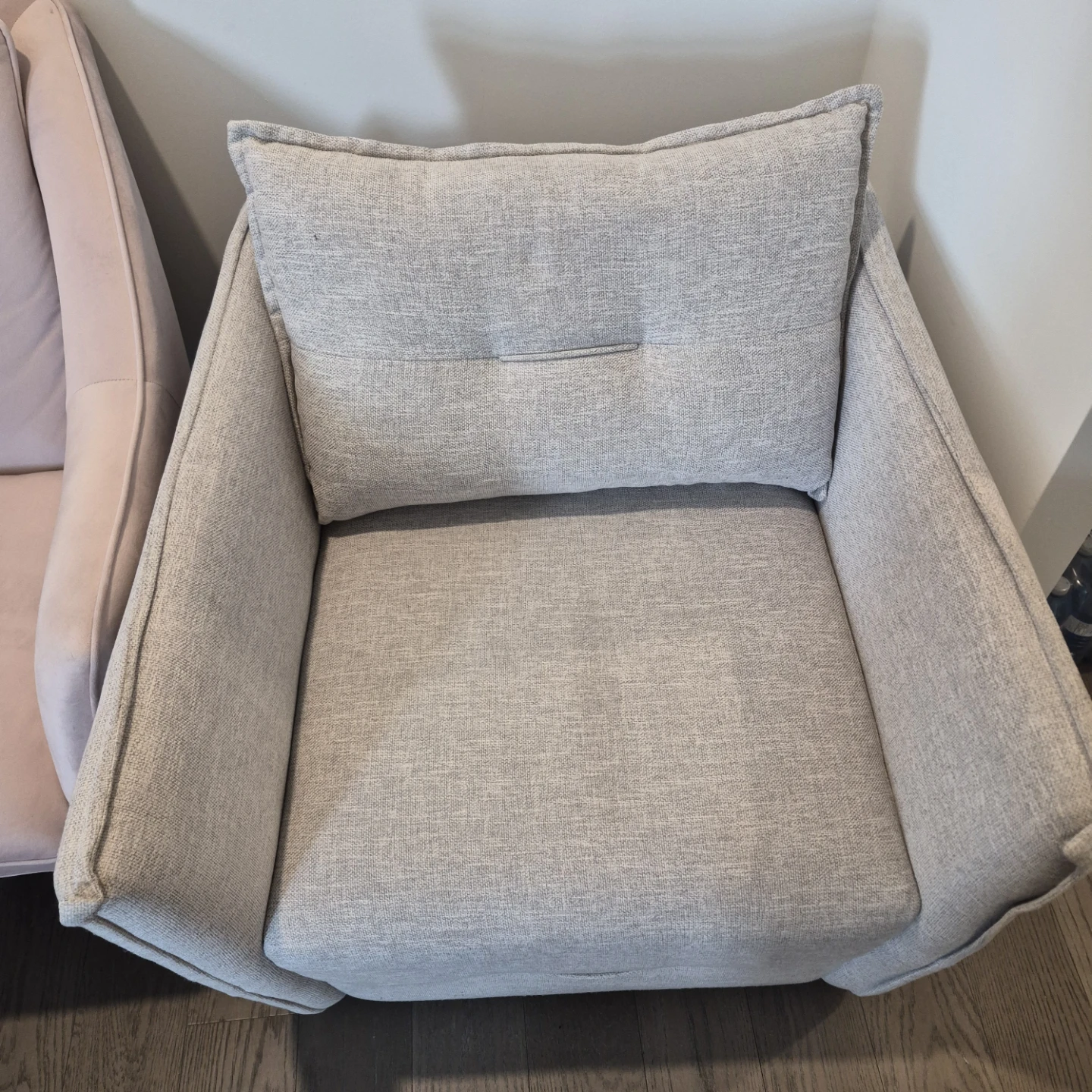 Light Grey swivel Armchair