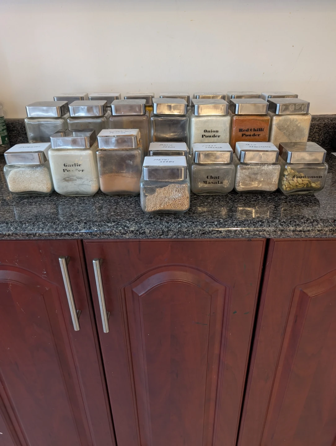 22 Spice Jars with Assorted Spices - photo 4