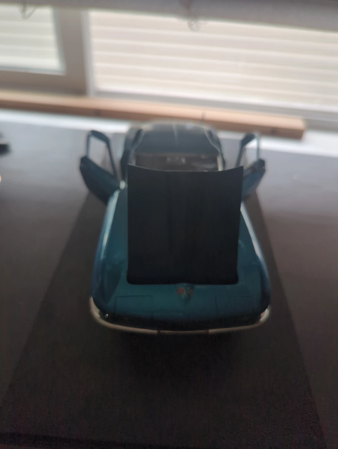 Blue Toy Corvette Model Car