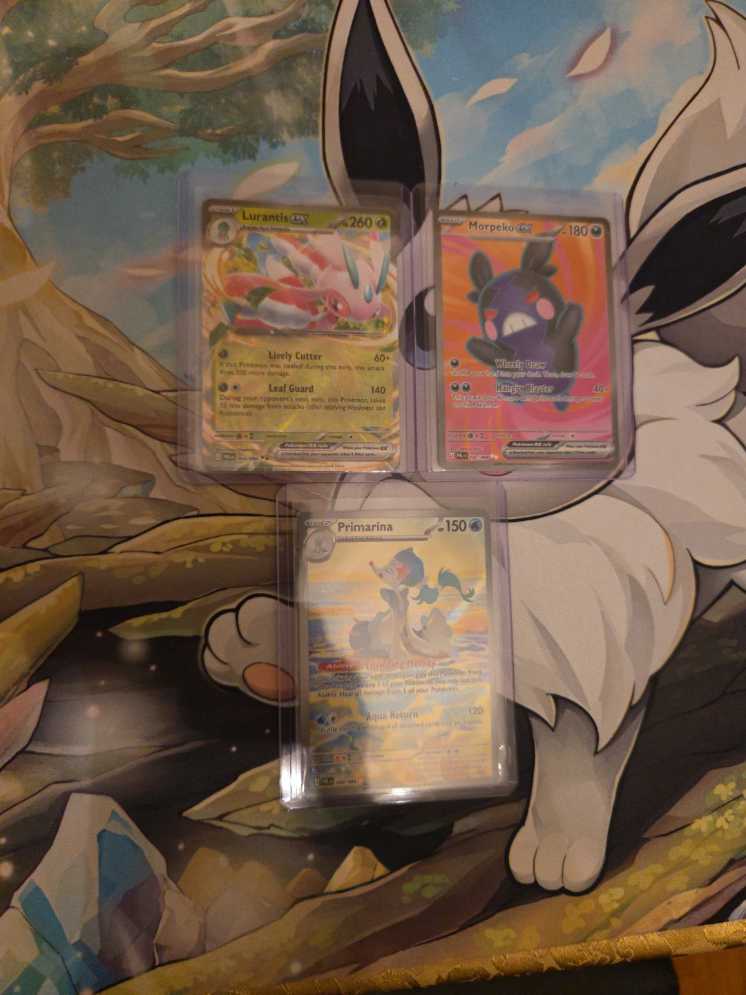 Pokemon TCG Cards: Lurantis ex, Morpeko ex, Primarina