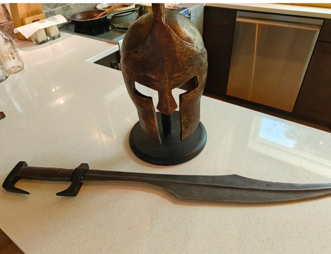 Spartan Helmet and Sword Replica Set