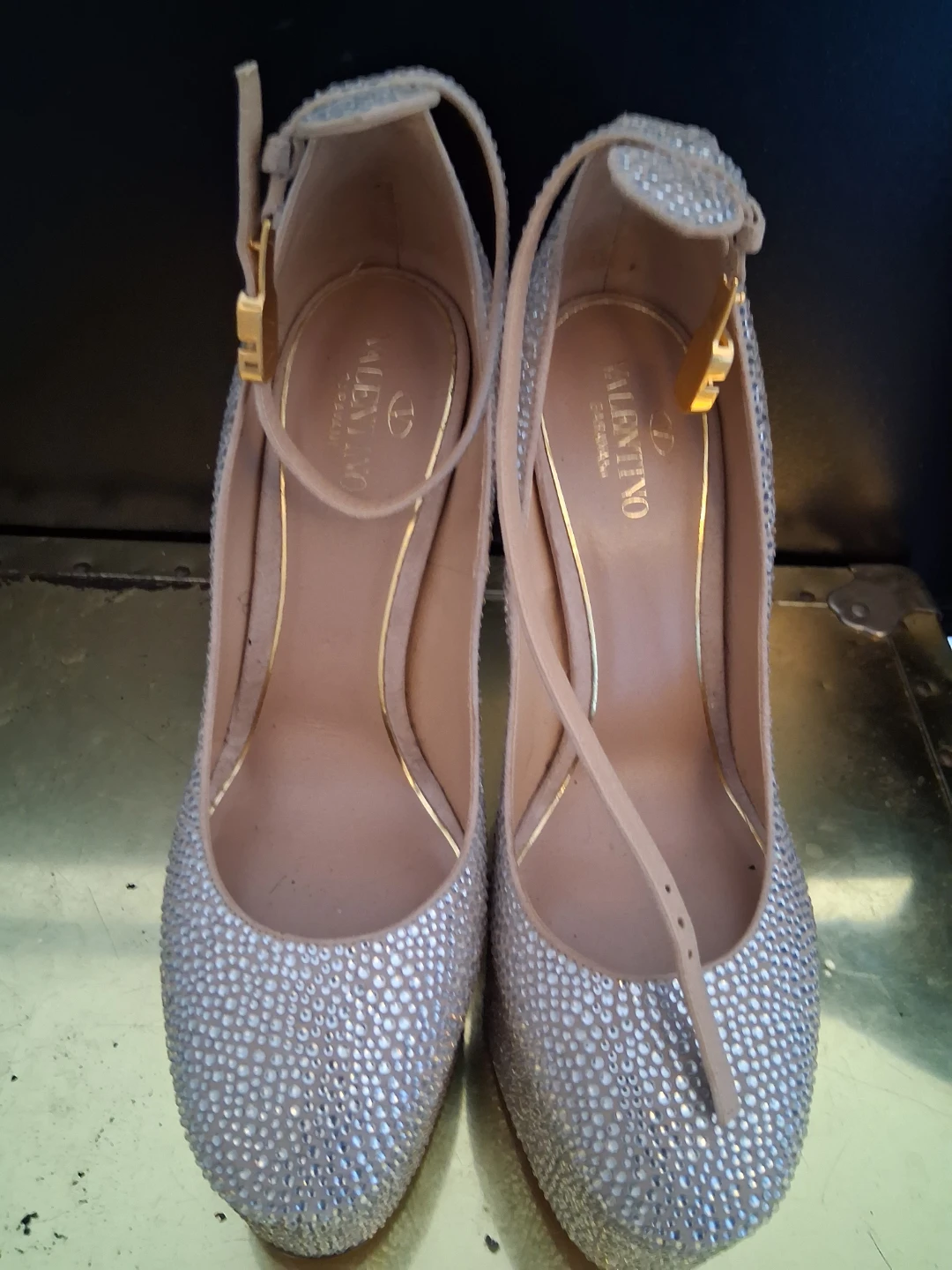 Valentino Garavani Crystal Platform Heels