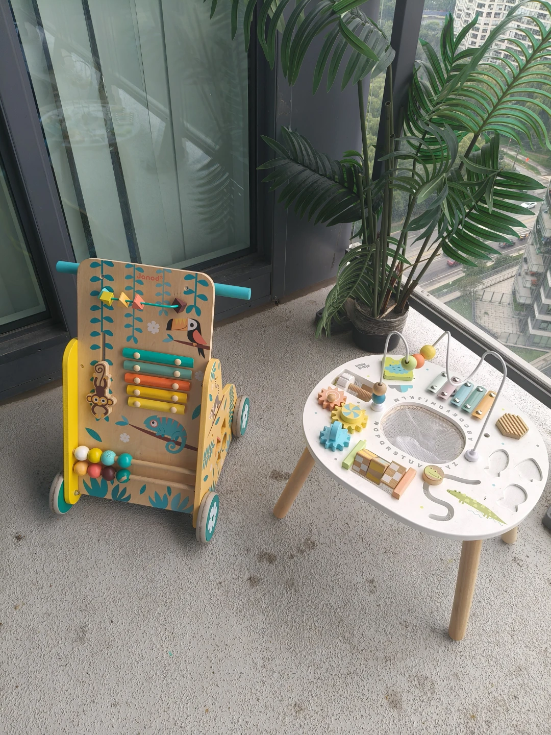 Janod Wooden Activity Walker and Table Set