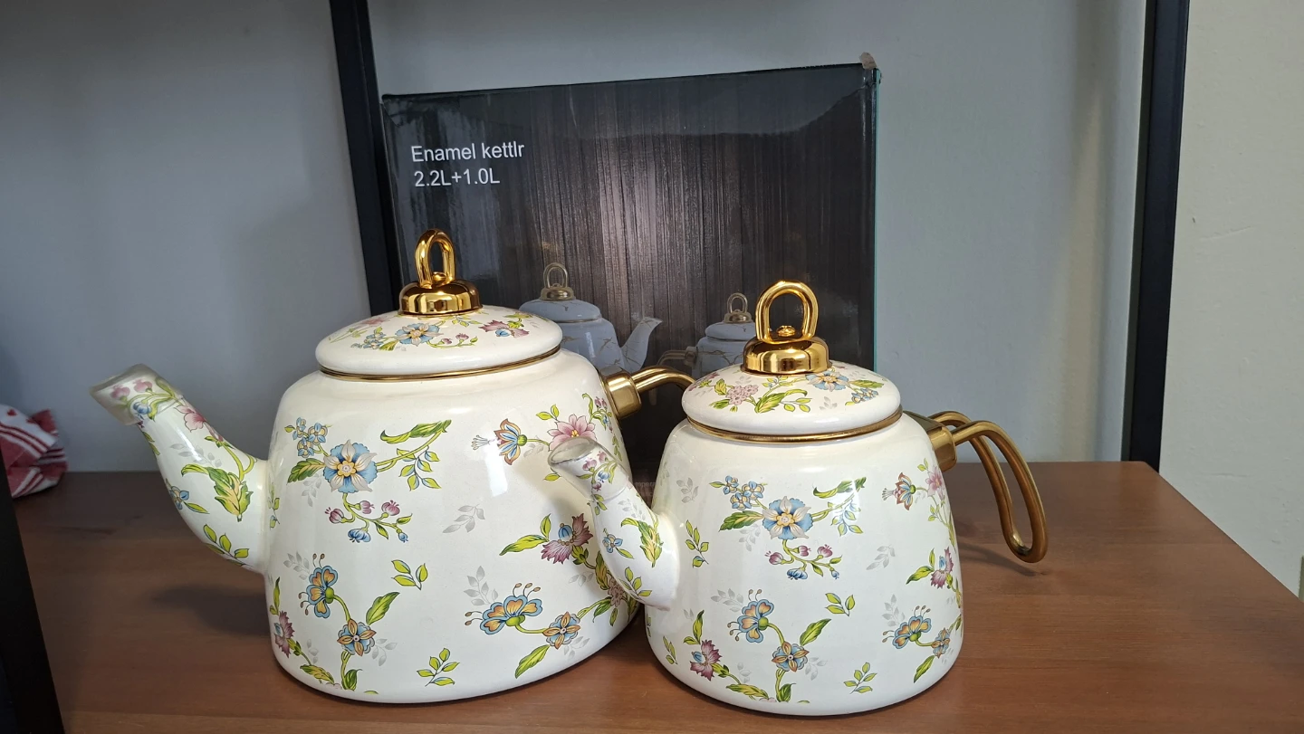 Enamel Kettle Set - 2.2L & 1.0L