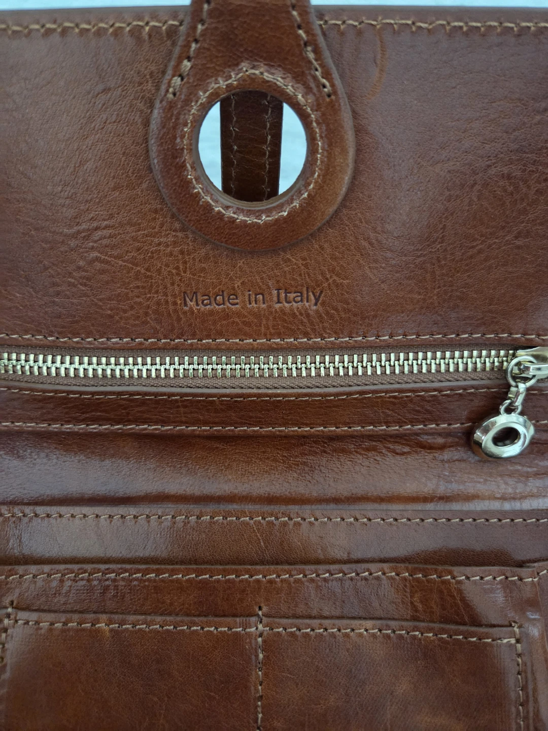 Brown Leather Clutch Wallet Made in Italy - photo 4