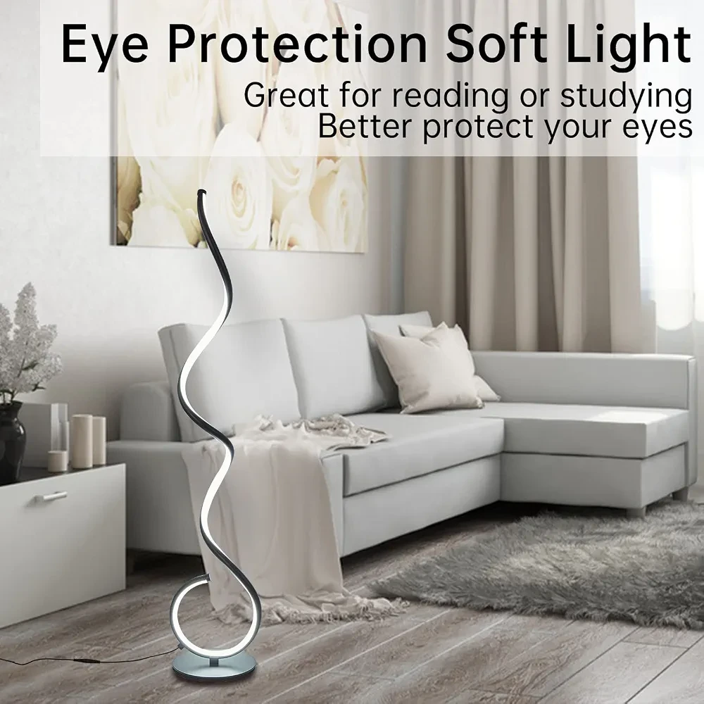 BRAND NEW Modern LED Floor Lamps - Spiral & Circle Designs - photo 3