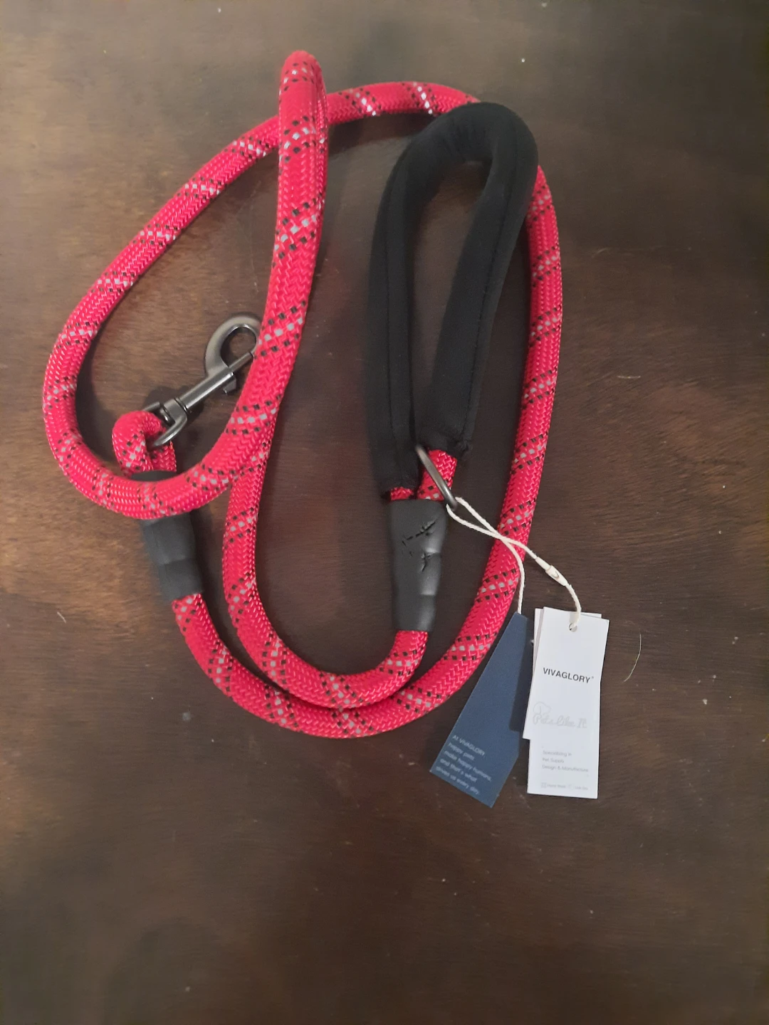 Rope Dog Leash - Red, 3FT - photo 2