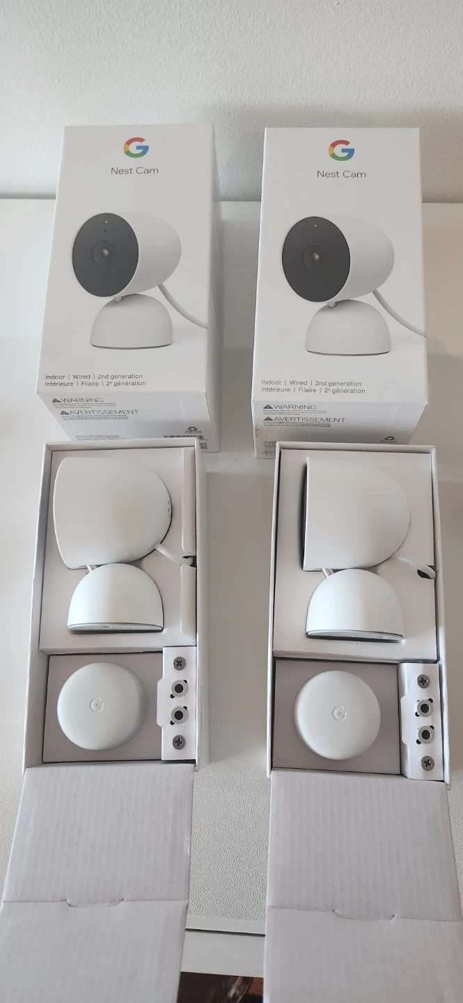 Pair Google Nest Cam (2nd Gen) Indoor Wired Security Camera - photo 2