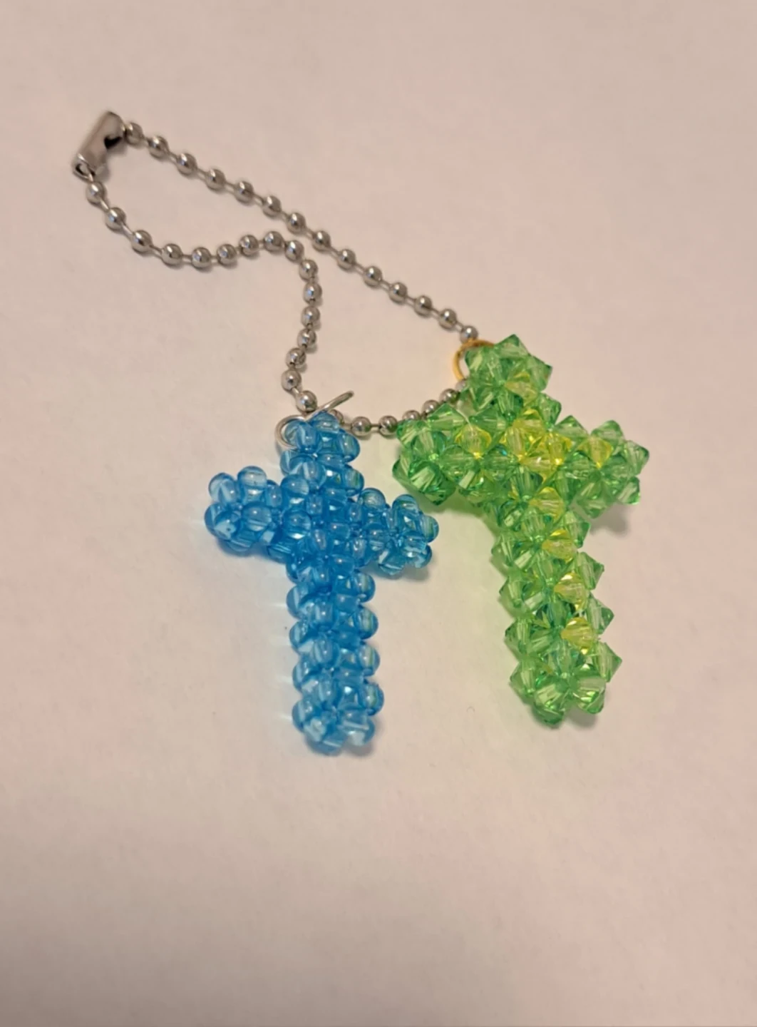 Beaded Cross Keychains