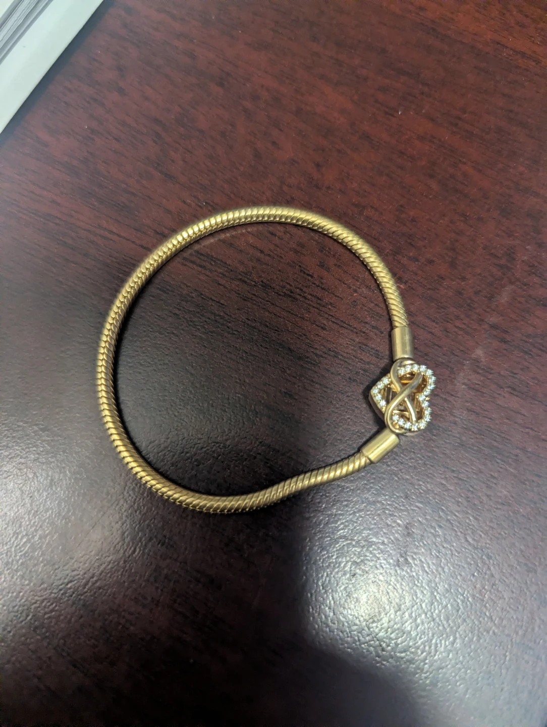Pandora Sterling Silver Bracelet with Heart Clasp