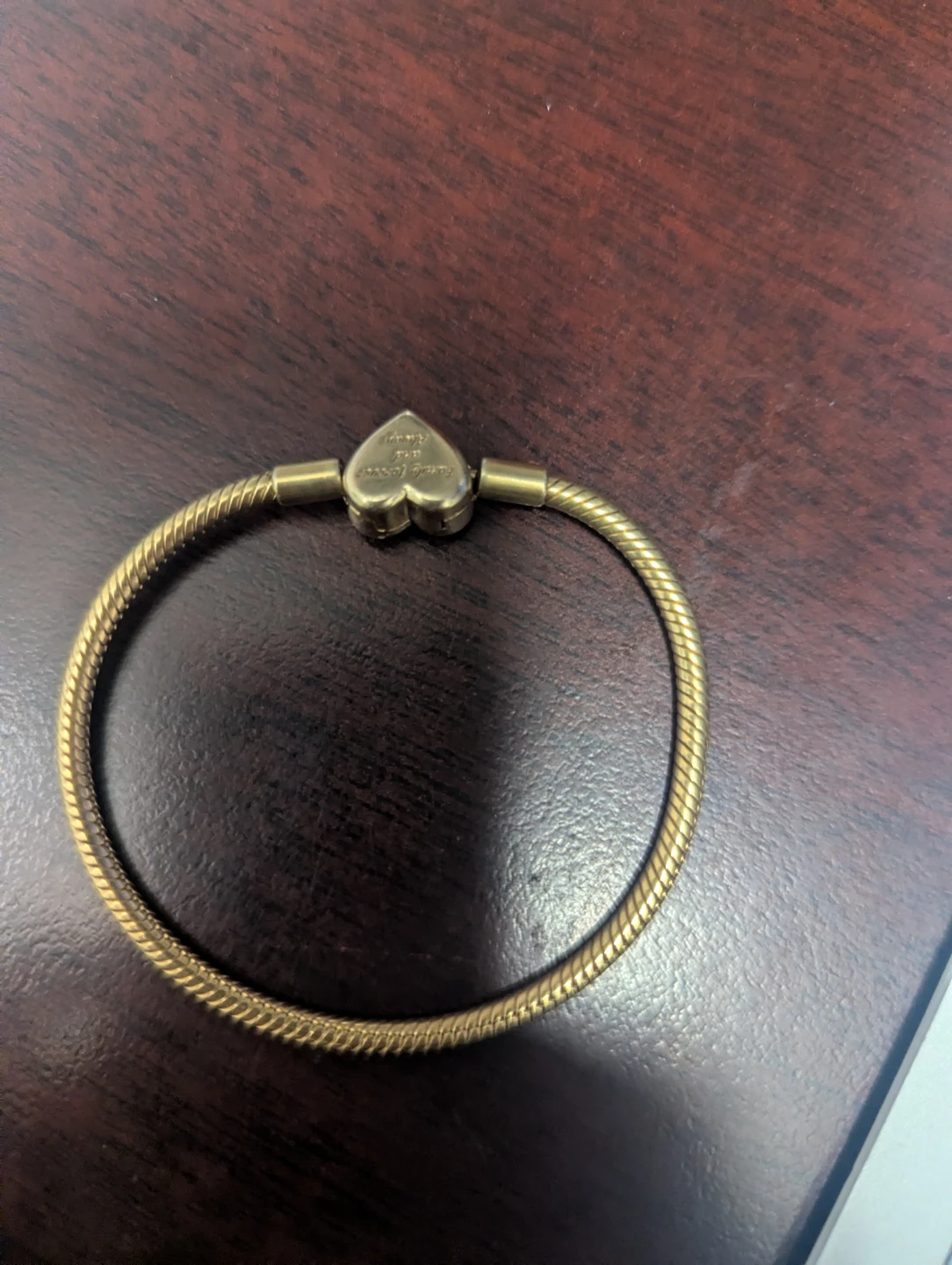 Pandora Sterling Silver Bracelet with Heart Clasp - photo 2