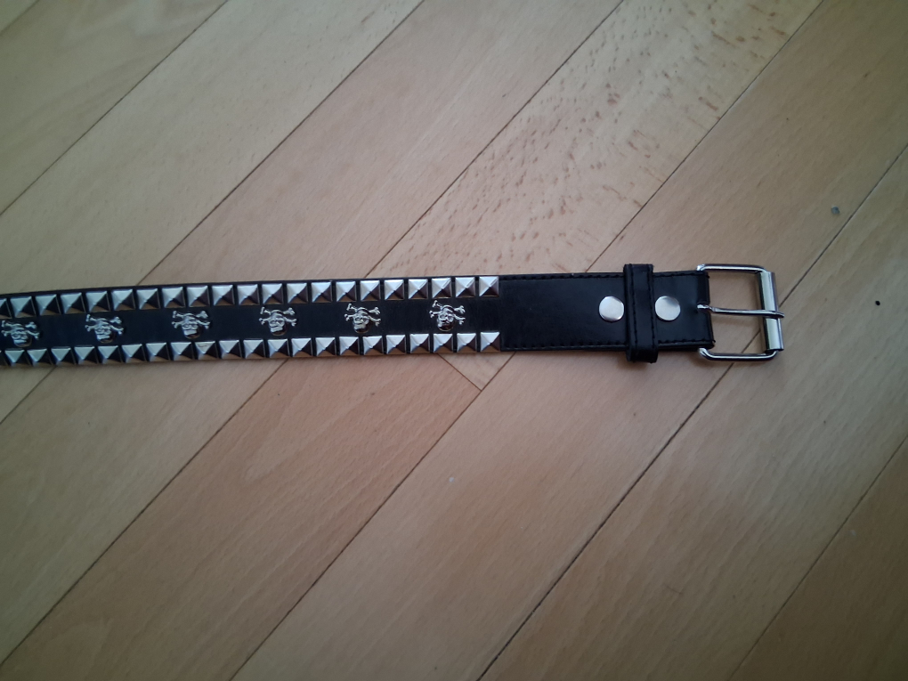 Black Studded Skull Belt - photo 2