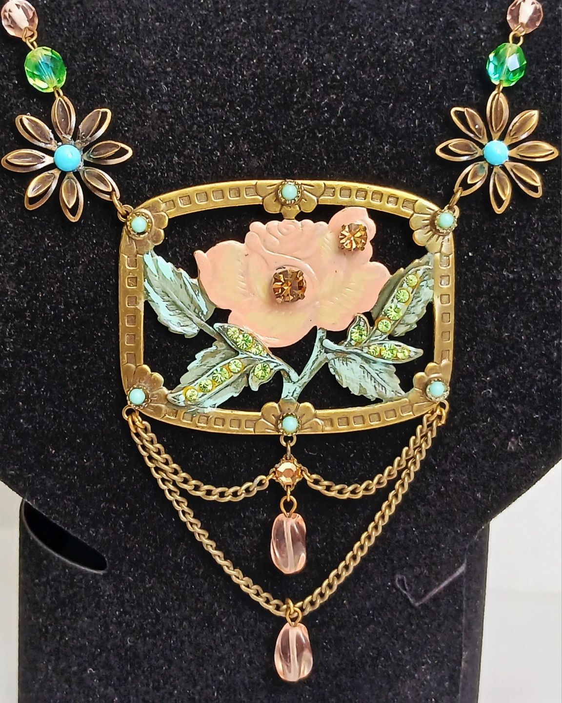 Vintage Style Statement Necklace, Earrings, and Ring Set - photo 5
