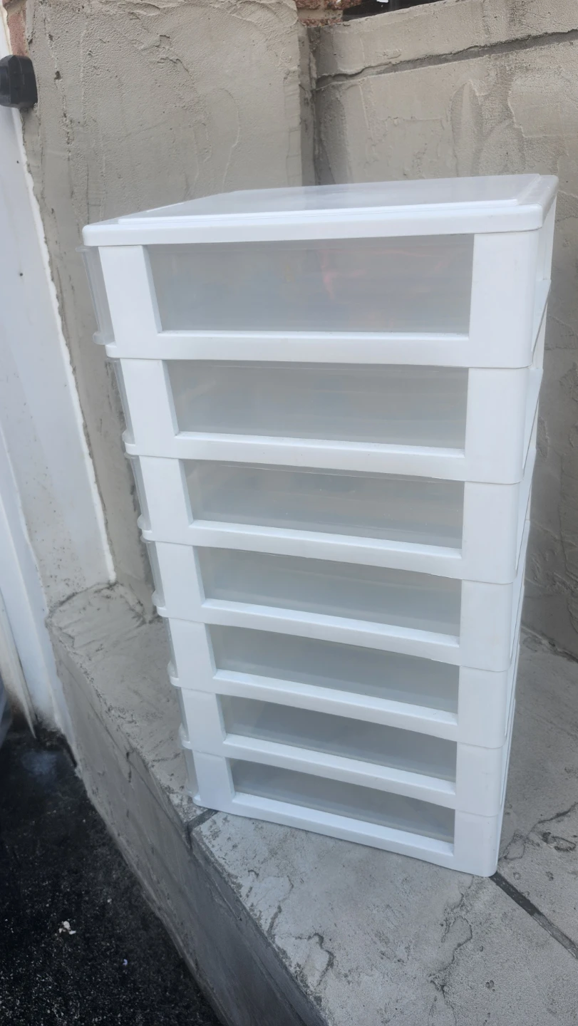 White 7-Drawer Plastic Storage Organizer - photo 4