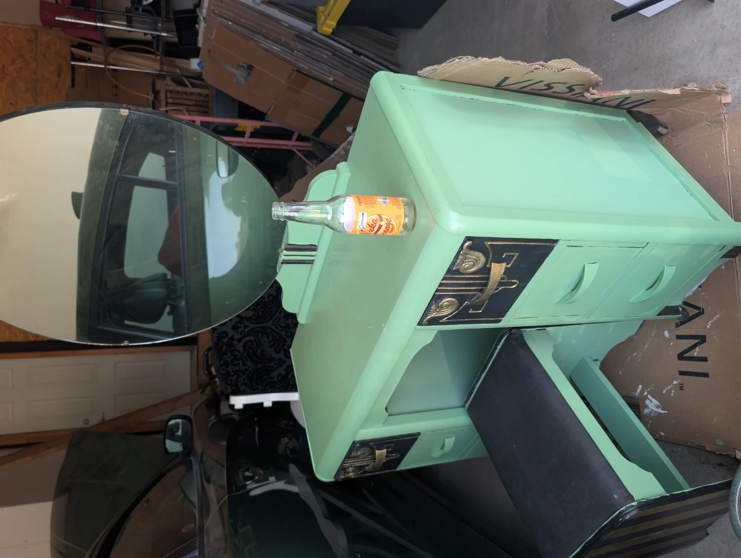 Vintage Vanity Table with Mirror - photo 3