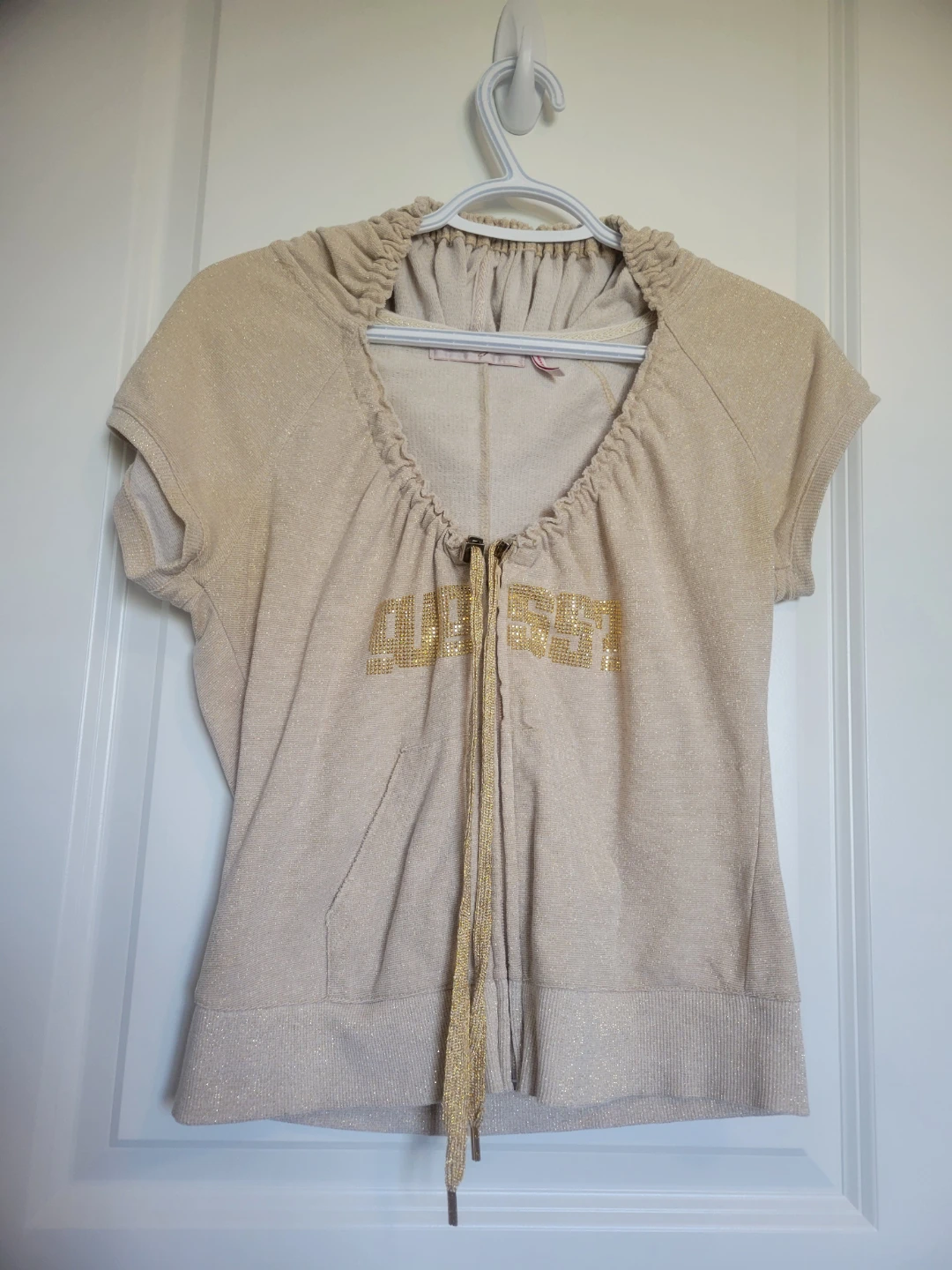 GUESS Jeans Short Sleeve Zip-Up Hoodie