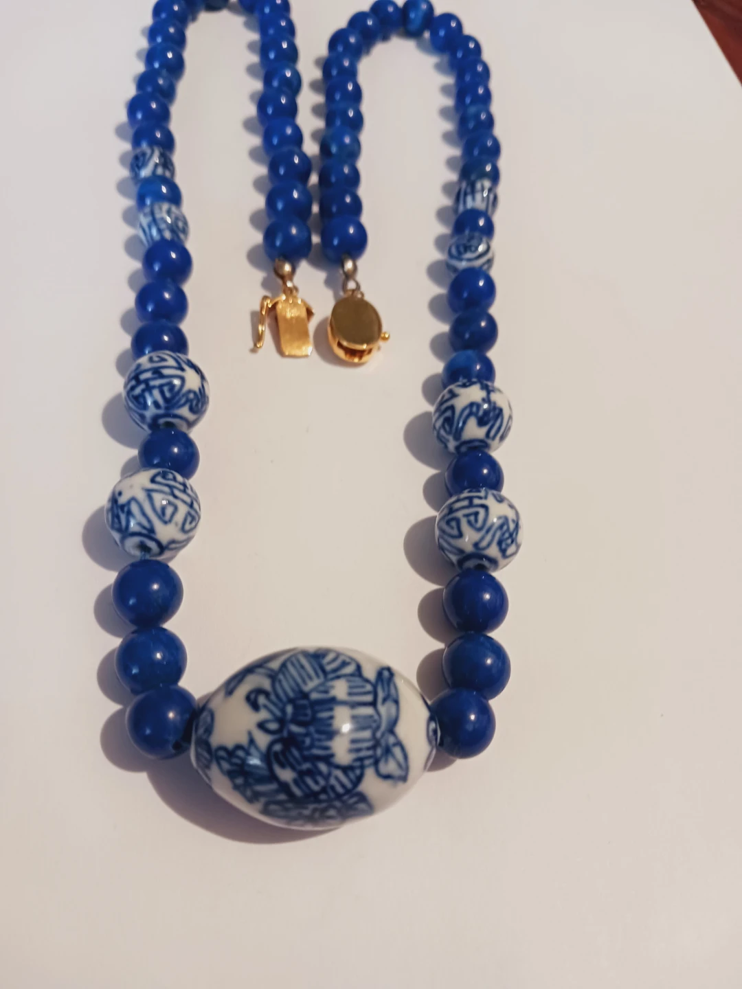 Gorgeous Asian Beaded Necklace with Porcelain Beads - photo 2